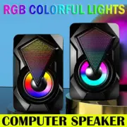 LED USB Wired Sound Bar Stereo Speakers TV Computer USB For PC Desktop Tablets