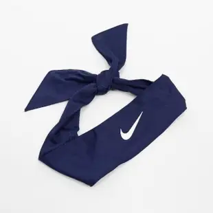 【NIKE 耐吉】頭帶 Dri-FIT 4.0 Headband 男女款 藍 白 可調頭圍 吸濕排汗 頭巾(N100214640-1OS)