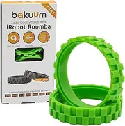 Tires for IROBOT ROOMBA Wheels Series 500, 600, 700, 800, 900 e5 e6 i7 (Pack of 2) Anti-slip, Great Adhesion and Easy Assembly. (Green)