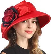 [GLAKJGIY] Women 100% Wool Felt Winter Hat 1920s Vintage Cloche Church Party Dress Hats