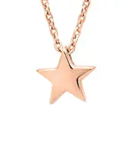 Sterling Forever 14K Rose Gold Vermeil Star Necklace