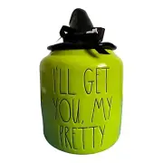 Rae Dunn I'LL GET YOU, MY PRETTY Wizard Of Oz Wicked Witch Green Canister Jar