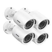 4 Packed 2.0MP 1080P 1920TVL Wired Security Camera Kits, HD TVI Add-on Outdoo...