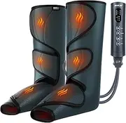 [CINCOM] Foot and Leg Massager with Heat, Air Compression Leg Massager for Circulation and Muscles Relaxation - 3 Modes, 3 Intensities, 2 Heating Super Quiet