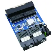 Gigabit Ethernet Switch 2 Fiber Optic Ports 4 RJ45 Port Media Converter2742