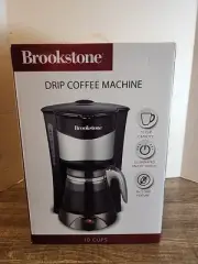 COFFEE MAKER 10 Cup ANTI-DRIP FEATURE KEEP WARM FUNCTION BROOKSTONE NEW