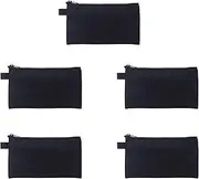 [YONBEN] Money Bank Deposit Bag with Zipper Lightweight Money Holder Nylon Waterproof Coin Change Bag (Black,5)