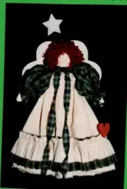 Country Raggedy Angel With Star Stuffed Doll Pattern Country Primitive