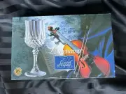 Cristal D’ Arques Longchamp Wine Glasses 5 3/4 Oz - Set Of 4 - New In Box