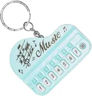 [HONMEET] Multi-function Keychain Piano Toy Keychain Hanging Key Chain Mini Keyboard Piano Portable Key Chain Piano Keychain Piano Lovers Keychain Musical Keychain Black Plastic
