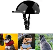 NVTED Pet Helmet, Dog Cat Safety Ridding Cap Motorcycle Bike Hat, Soft Padded Sun Rain Protection (Small)