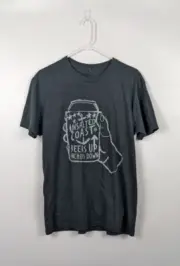 Unsalted Coast Beers Up Anchors Down T-shirt Great Lakes Boating Men's L