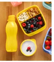 Tupperware Eco Lunch Solutions 3Pc Set Yellow New