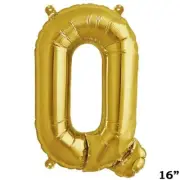16" GOLD Letter Q Mylar Foil Balloon 1 pc Party BackDrop Supply Decorations SALE