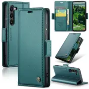 CaseMe Samsung Galaxy S24 5G Folio Wallet Case Cover Side Closure S921 [Teal Green]