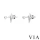 【VIA】符號系列 心動時刻愛心線條造型白鋼耳釘 造型耳釘鋼色