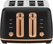 [Morphy Richards] Ascend 4 Slice Bread Toaster Home/Kitchen Rose Gold Black