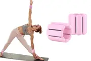 1 Pair of Adjustable Wrist Ankle Weights Unisex Strength Training-Pink