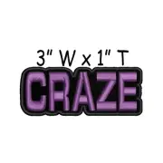 Word! Iron on Patch - Patches Craze Text Words Embroidery Applique