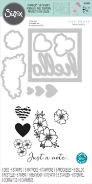 Sizzix Floral Hello Framelits Die Set with Stamps