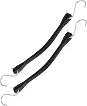 SWOOMEY 2pcs Heavy Duty Rubber Tarp Straps with Hooks Weather Resistant Elastic Bungee Cords for Securing Cargo Tarps Trucks Trailers Versatile Durable Bungee Cords