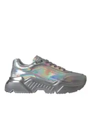 Dolce&Gabbana DAYMASTER Women Iridescent Sneakers Leather Trainer Shoes Sz EU 39