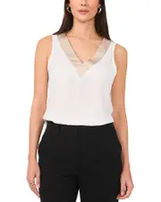 Vince Camuto V Neck Sleeveless Blouse