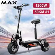 900W/1200W Electric Scooter 50KM/H Motor E-Scooter Foldable Bike w/ Seat