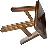 JECOMPRIS Wooden Step Stool for Adults Lightweight Rustic Design for Bathroom Kitchen Shoe Changing Dance and Table Use Small Foot Rest
