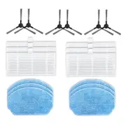18PCS Replacement Parts for VCR04W Robot Vacuum Cleaner Accessories Washable Side Brush Hepa Filter Mop Cloth