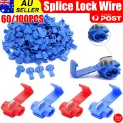 UPTO 100PCS Wire Connector Lock Quick Splice Red And Blue Wire Terminals