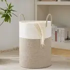 Cotton Rope Laundry Basket by YOUDENOVA, 72L Woven Collapsible Laundry Hamper...