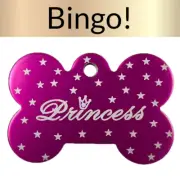 Custom Engraved Dog Tags Personalized Dog Collar Pet Tags Engraved PINK PRINCESS