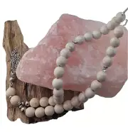 Stainless Tassle white magnesite Tesbih Worry Bead Komboloi genuine handmade