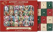 Calendar Puzzle Toy - Happy Christmas Dogs Jigsaw Puzzle | 1000 Pieces Advent Calendar 2024 Jigsaw, Countdown Calendar Puzzle Toy, Family Game Night Puzzle Toy For Study Room