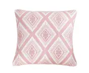 Set of 2 Embroidered Decorative Pillows, Inserts & Covers, Accent Pillows, Throw Pillows with Cushion Inserts Included 18x18 (Pink) -Pink5