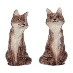 Juliska Clever Creatures Walnut Fox Salt and Pepper Set