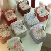 Cartoon Rabbit Candy Tin Box Metal Small Suitcase Cute Storage Tin Cookie