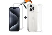 2 Set Tempered Glass Screen Protector for Apple iPhone 15 PRO Front and Back Film