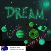Glow In The Dark Solar System Wall Sticker Planets Decal stars Moon Christmas