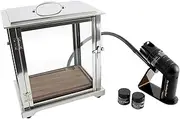 Crafthouse by Fortessa Professional Barware by Charles Joly Stainless Steel and Glass Smoking Box with Handheld Smoker for Cocktail/Beverage/Cheese/Food, Clear/Black