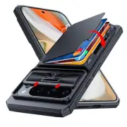 CENMASO for Google Pixel 9 Pro XL Case with Card Holder (4 Cards) Sliding