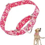 Martingale Dog Collar with Quick Release Dog Training Collars for Small Medium Large Dogs（Hot pink M）