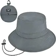 [EINSKEY] Bucket Hat with Chin Strap for Men/Women, Packable Waterproof Sun Protection Boonie Hat for Beach Safari Fishing Hiking