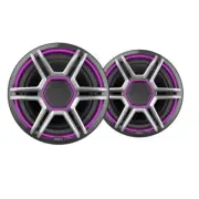 Fusion Apollo 8.8" Led Marine Speakers W/ Gray Sports Grill