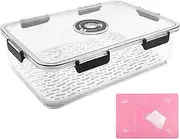 [YEXEXINM] Pizza Dough Proofing Box with Built-in Timer, 14 x 10-Inch, Pizza Dough Container, Fits 6 Huge Dough Balls, Household Pizza Dough Tray，Pastry Mat for Home Kitchen Restaurant, clear