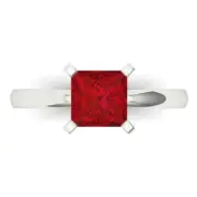1.50 ct Princess Cut Tourmaline Stone Wedding Bridal Promise Ring 14k White Gold