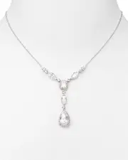 Nadri Pear Shaped Drop Lariat Necklace, 16