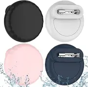 4 Pack Waterproof AirTag Holder for Kids, Air Tag Silicone Case with Invisible Pin,Safe Hidden Lightweight GPS Tracker for Elderly, Luggage, Clothes, Backpack(Black, White, Pink, Dark Blue)