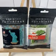 2 Nanoblock Micro-Sized Building Block Sets Chameleon, Statue Of Liberty Sealed